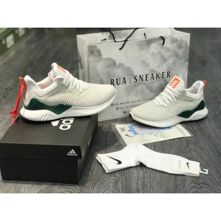 Siêu Phẩm Giày Thể Thao Sneaker Adi/das Alpha/bounce Beyond Trắng Xanh Cao Cấp Ảnh Thật+Tặng Tất