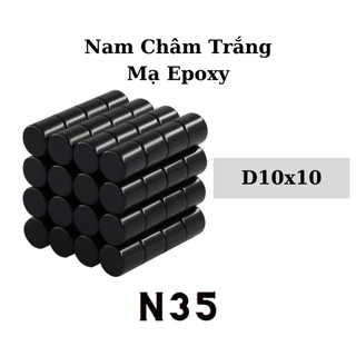 Nam châm vĩnh cửu tròn 10x10 mạ epoxy lực hút N35