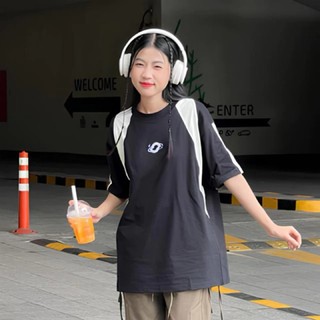 Áo thun nữ tay lỡ chất cotton su và chất cotton khô 3158 in hình VŨ TRỤ phong cách HÀN QUỐC HALUSA M1578