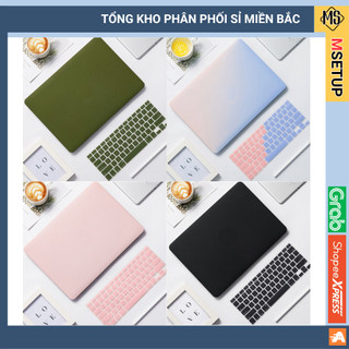 [Combo 5 Món] Ốp Macbook Kèm Lót Phủ Bàn Phím (Tặng Kèm Nút Chống Bụi Và Kẹp Chống Gẫy Sạc)
