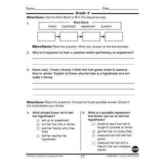 Sách - Spectrum - Science Test Practice - Grade 3,4,5,6,7,8 (đen trắng)