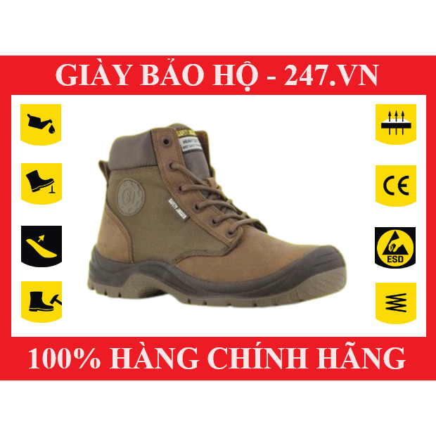 Giày bảo hộ lao động nam ⚡ FREESHIP ⚡ Safety Jogger Rush S3 Da Chất Lượng Cao, Đế PU Chống Đâm Xuyên Va Đập Mạnh