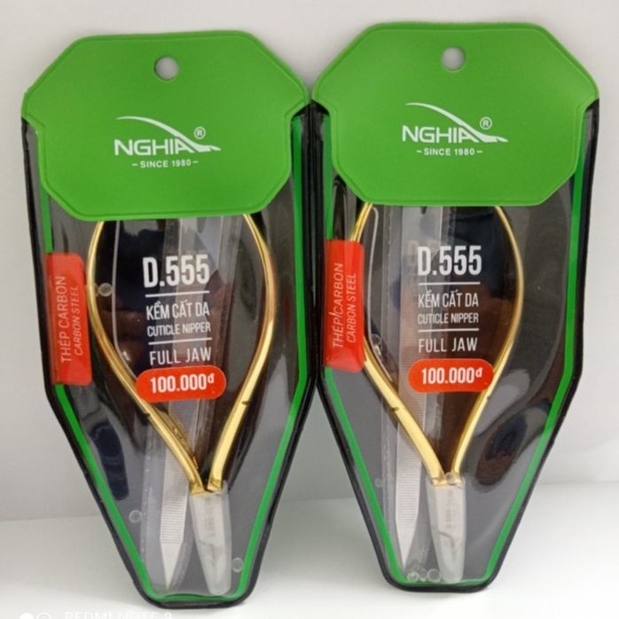 Kềm cắt da Kềm Nghĩa D555 chính hãng - Kìm nhặt da thép chuyên dụng làm nail