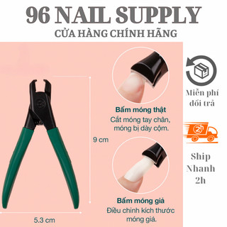 Kìm bấm móng thật & móng giả 2in1 - Kềm cắt móng tay thép không gỉ chống văng chuyên dụng làm nail