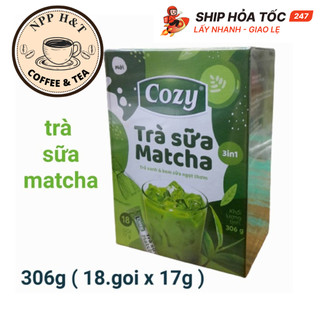 Cozy trà sữa matcha 3 trong 1