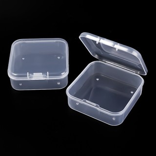 Hộp nhựa trong suốt hình vuông đựng trang sức tiện dụng KT 5.5cm x 5.5cm x2cm