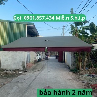 Ô DÙ mái nghiêng, Ô Mái Chéo che nắng mưa 2mx2m5+2m5x3 khung sắt chống rỉ vải dù chưa bao gồm chân đế
