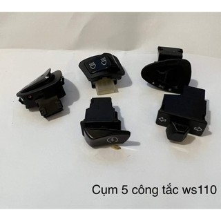Bộ 5 nút công tắc ws 110, wrs cho xe số honda