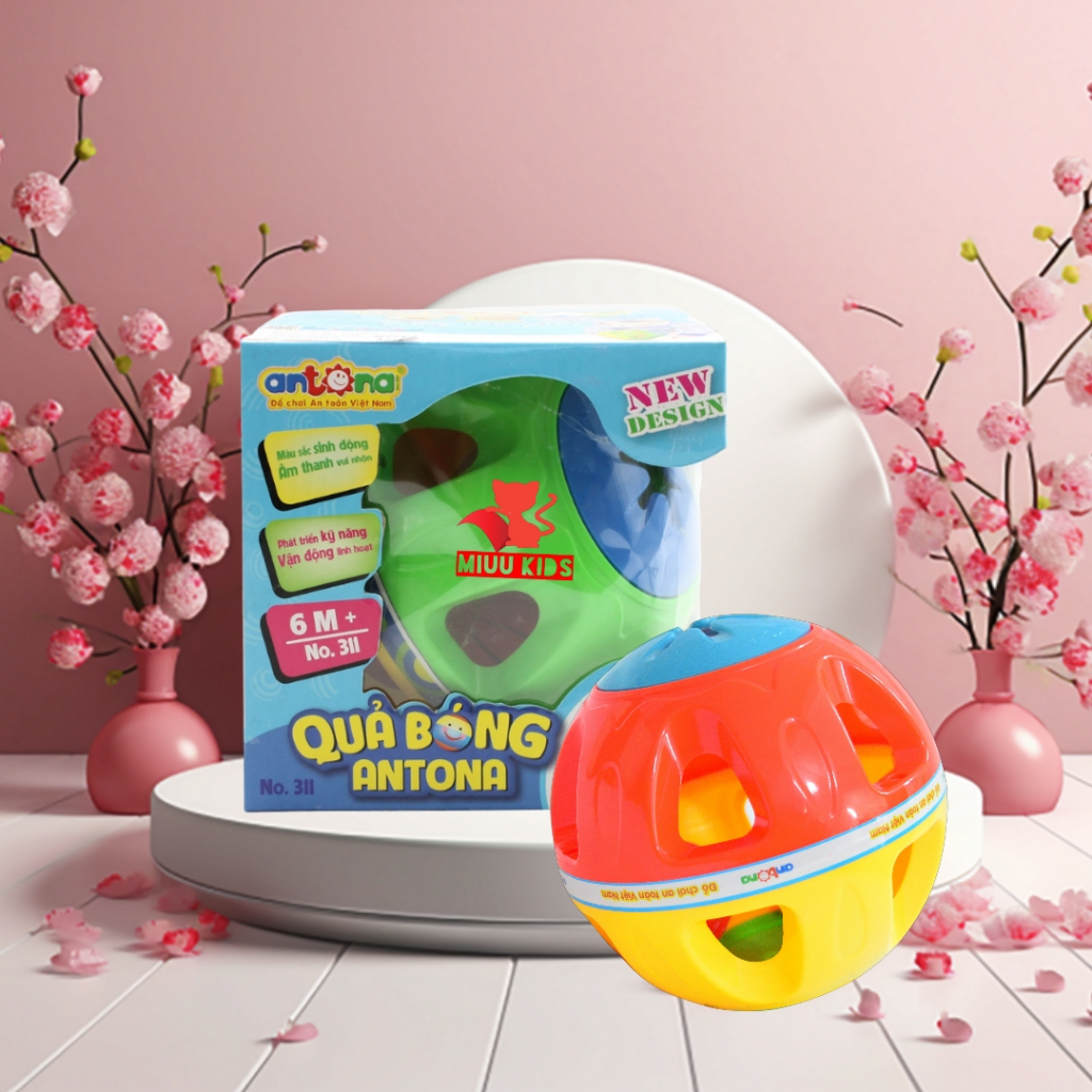 Quả Bóng Antona No.311 Cho Bé Vận Động Nhận Biết Màu Sắc, Âm Thanh, Phát Triển Khả Năng Cầm, Nắm Đồ Vật