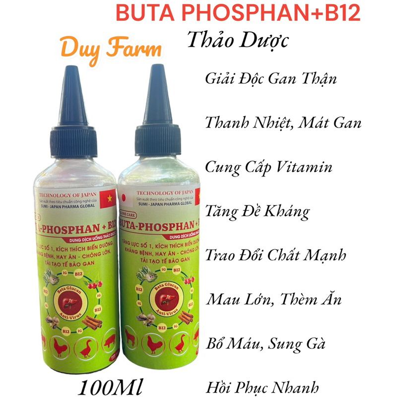 Buta Phosphan B12 Dành Riêng Cho Gà Đá