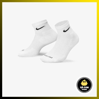 Tất Nike Everyday Plus Cushioned Chính Hãng Unisex Nam Nữ, Tất Vớ Thể Thao Nike Công Nghệ Drifit cổ trung