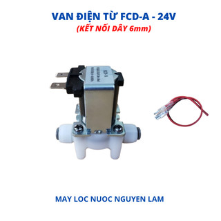 Van điện từ máy lọc nước ro - 24v - kết nối dây 6mm