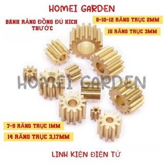 1 bánh răng đồng mini trục 2mm 3mm 3,17mm 7 răng 8 răng 9 răng 10 răng 12 răng 14 răng 15 răng diy chất lượng cao
