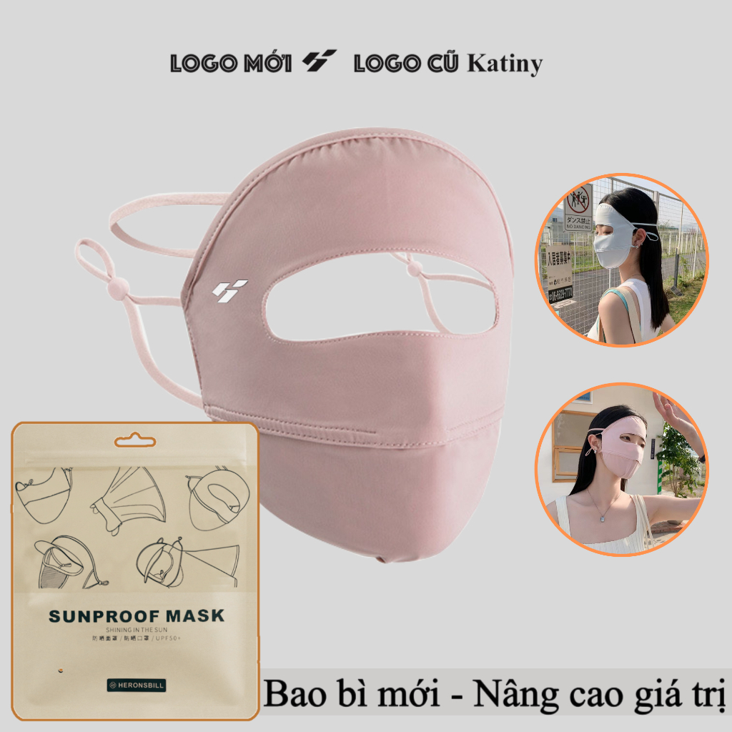 Khẩu trang vải che mặt chống tia uv Hangkat KATINY chính hãng chống nắng Upf 50+ A001