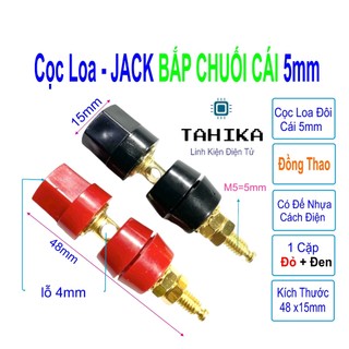 Cọc loa 5mm, Jăck bắp chuối cái, trạm loa ampli trạm main - linh kiện điện tử TAHIKA
