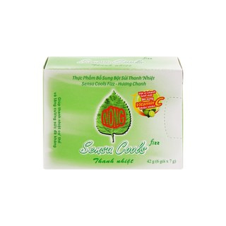 Bột sủi thanh nhiệt Sensa Cools Fizz - Giải nhiệt, nóng trong người, đau họng, lở loét miệng, mụn - Hộp 6 gói