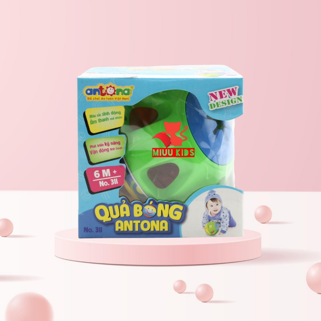 Quả Bóng Antona No.311 Cho Bé Vận Động Nhận Biết Màu Sắc, Âm Thanh, Phát Triển Khả Năng Cầm, Nắm Đồ Vật