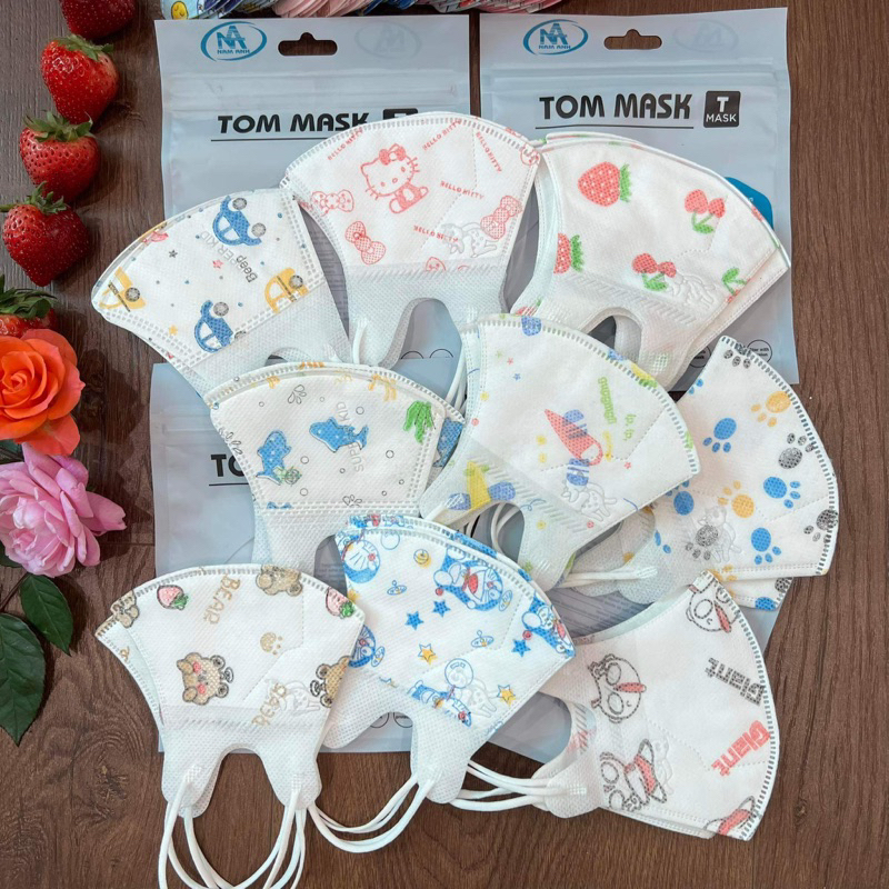 Khẩu Trang 5d Mask Kids trẻ em- Khẩu trang 5D vải lọc mịn