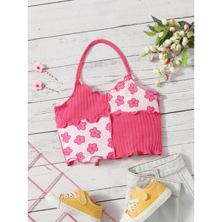 Áo cổ yếm dây croptop bé gái