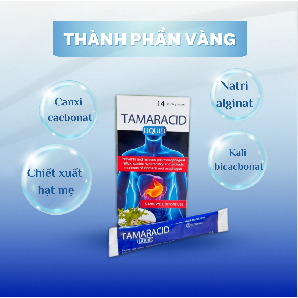 Combo liệu trình 3 hộp Tamaracid Liquid giúp giảm trào ngược dạ dày