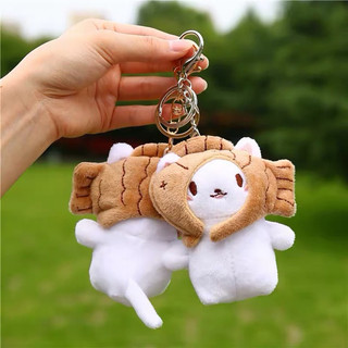 MÓC KHOÁ BÔNG MÈO ĐỘI MŨ CÁ