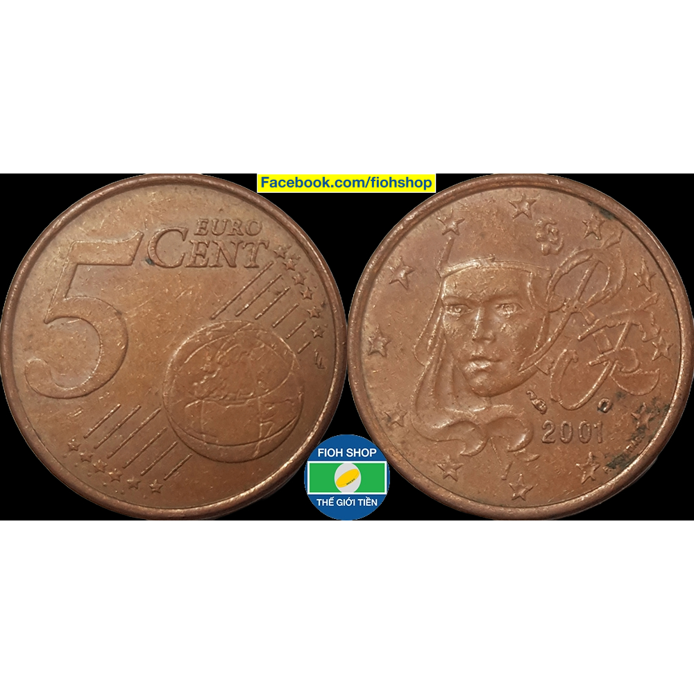 Đồng xu 5 Euro Cent Pháp (France) 1999-Nay