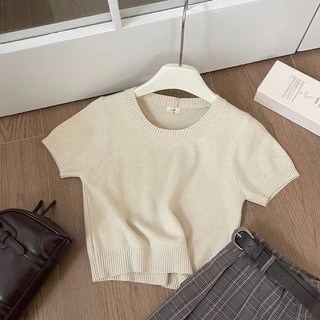 Áo len mỏng cộc tay dáng ngắn (chất đẹp)