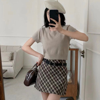 Áo len mỏng cộc tay dáng ngắn (chất đẹp)