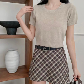 Áo len mỏng cộc tay dáng ngắn (chất đẹp)
