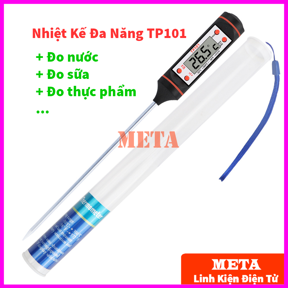 Nhiệt kế điện tử thực phẩm TP101, đo nhiệt độ sữa, nước, dầu ăn, thực phẩm... từ -50oC ~ 300oC