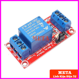 Module relay 1 kênh 5v 12v 24v có opto cách ly, bảng mạch đỏ, kích mức cao - thấp