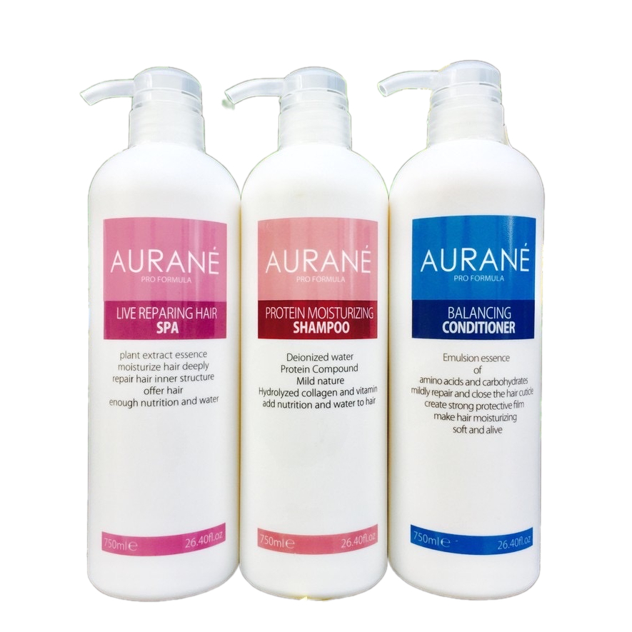 Bộ phục hồi tóc Aurane Protein Moisturizing 750mlx3