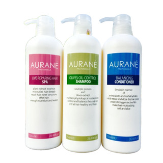Bộ chăm sóc tóc dầu Aurane Olives Oil Control 750mlx3