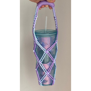 Túi đựng bình nước bình giữ nhiệt mix màu len sợi macrame - CHEN