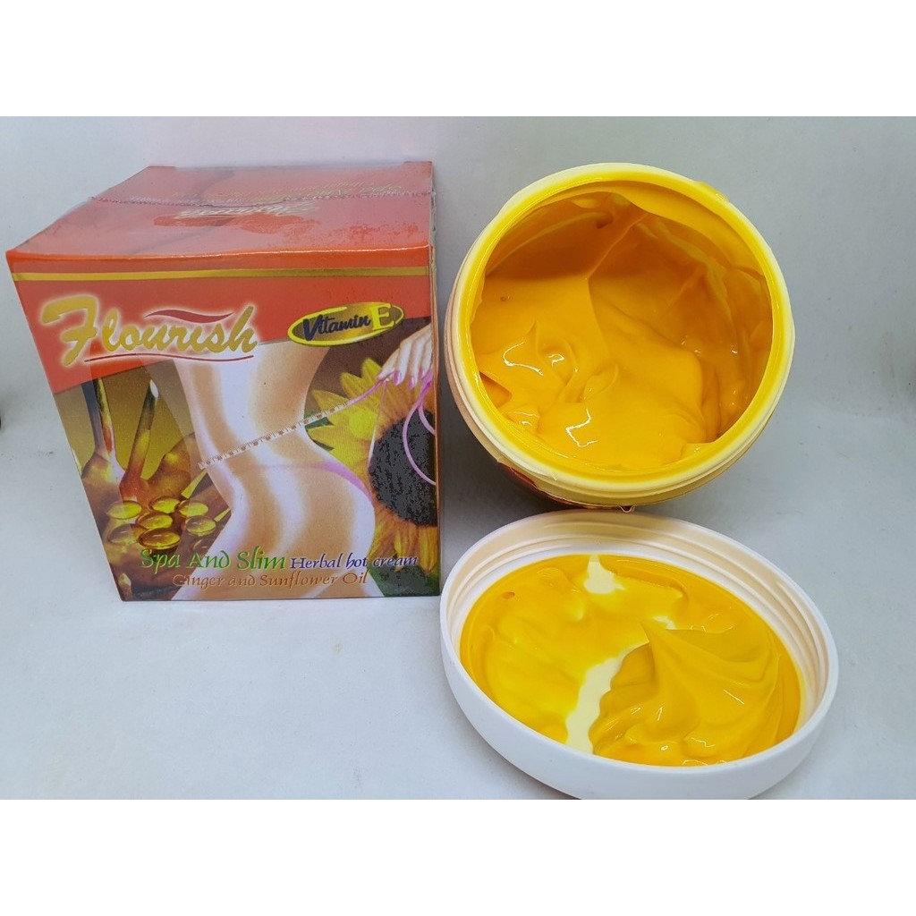 Kem tan mỡ bụng cực hiệu quả chính hãng Flourish Thái Lan new 500ml, kem massage bụng gừng ớt dáng vóc gọn gàng thon thả