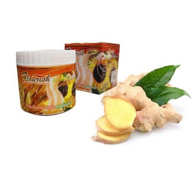 Kem tan mỡ bụng cực hiệu quả chính hãng Flourish Thái Lan new 500ml, kem massage bụng gừng ớt dáng vóc gọn gàng thon thả
