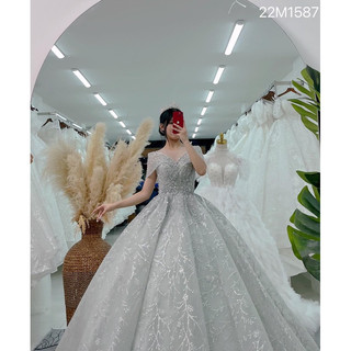Váy cưới màu xám đẹp xả kho