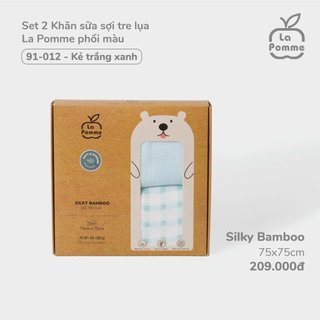 Set 5 Khăn sữa sợi tre 2 lớp La Pomme cao cấp ( 30x30cm), lapomme khăn sữa sơ sinh Chính hãng Việt Nam