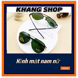 Kính mát nam nữ thời trang , tròng thủy tinh , cường lực, form bầu, kiểu dáng cổ điển