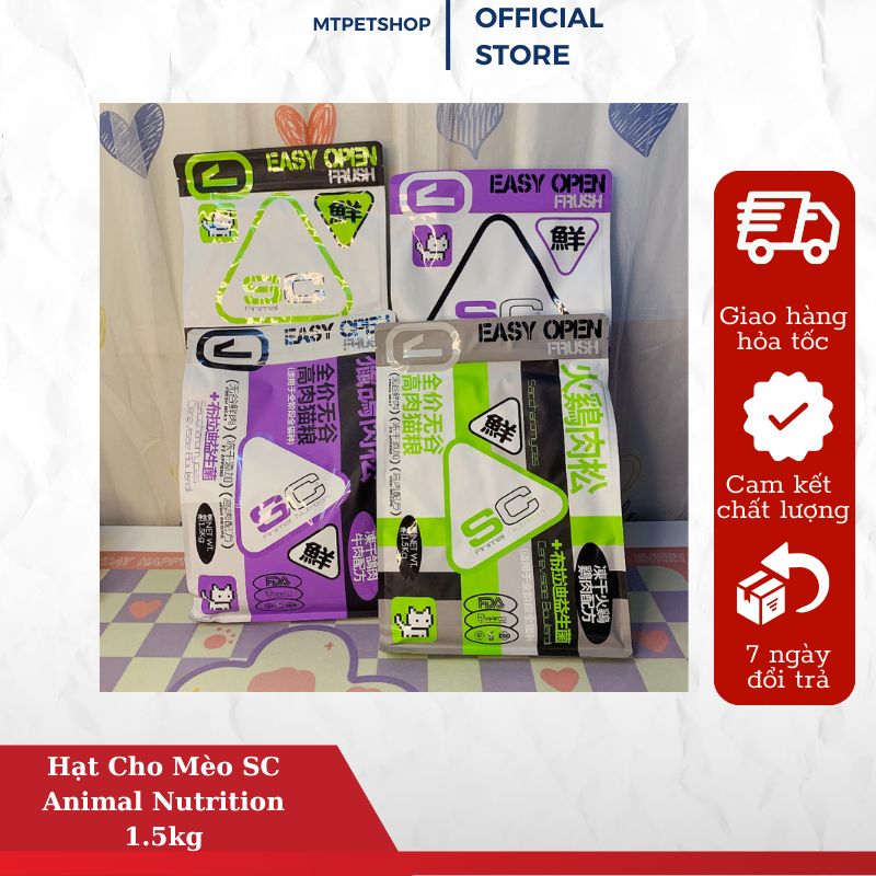 Hạt Cho Mèo SC Animal Nutrition 1.5kg Dinh Dưỡng Cao Cấp