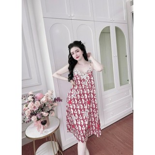 Đầm 2s phối ren,lụa Mịn Latin Tơ Tằm