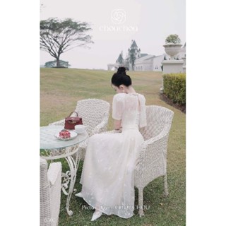 sét váy tơ thêu hoa thanh lịch