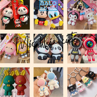 Móc khóa thú bông, móc khóa panda, daisyy, kitty, kuromi, eggboy, phi hành gia... PKBLSX03