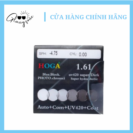 Tròng Kính Đổi Màu Hàn Quốc Hoga Chiết Suất 1.61 GlassyZone