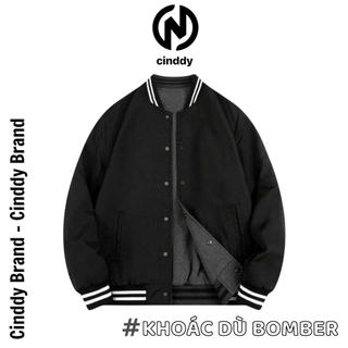 Áo Khoác Dù Bomber Trơn Cinddy (AKB01) - CINDDY BRAND Menswear Jacket Có Túi Đen
