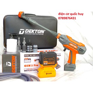 máy rửa xe rửa máy lạnh cầm tay pin Dekton M21-SRX1401 PLUS GEN 2 PRO động cơ không than thế hệ mới 2024