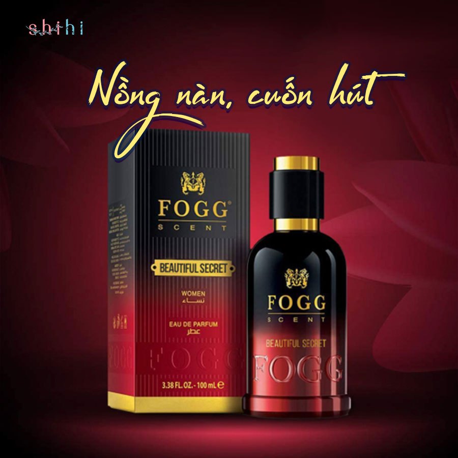 Nước hoa dành cho nữ FOGG Beautiful Secret hương thơm tươi mát, trẻ trung 100ML, nhập khẩu chính hãn