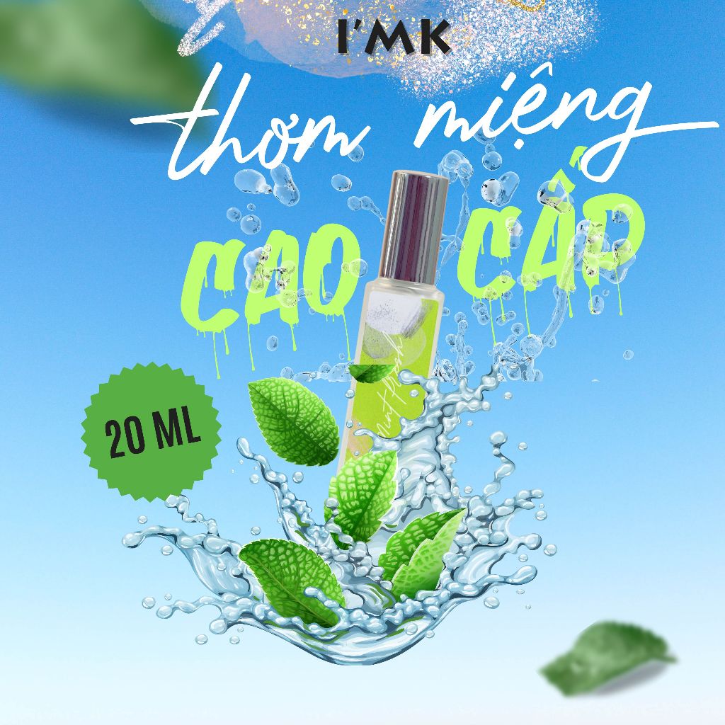 Xịt Thơm Miệng Bạc Hà I'MK Breath Freshening Spray Khử Khuẩn 4-6 Giờ Lưu Hương 60 Phút Chính Hãng I'MK
