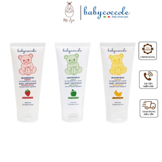 Babycoccole - kem đánh răng cho bé babycoccole 12m+ trẻ em nuốt được 75ml