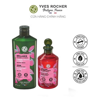 Combo Chăm Sóc Tóc Yves Rocher Dầu Gội Giữ Màu Tóc Nhuộm Và Giấm Xả Tóc Giúp Tóc Bóng Mượt Raspberry Vinegar Rinsing 4